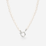 Pearly Charm Necklace Silver
