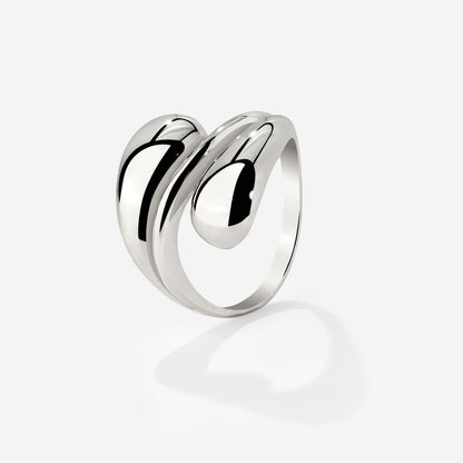 Sculpted Touch Ring Silber