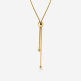 Simple Elegance Y-Necklace Gold