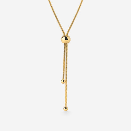 Simple Elegance Y-Necklace Gold