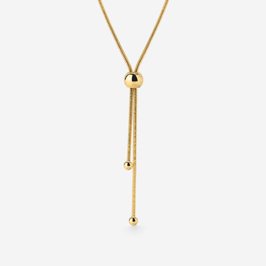 Simple Elegance Y-Necklace Gold