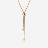 Simple Elegance Y-Necklace Rose Gold