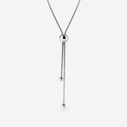 Simple Elegance Y-Necklace Silver
