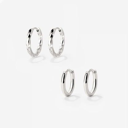 Soft 'n' Subtle Hoop Bundle Silver