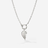 Twin Flame Left Classic Chain Necklace Set Silver