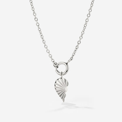 Twin Flame Left Classic Chain Necklace Set Silver