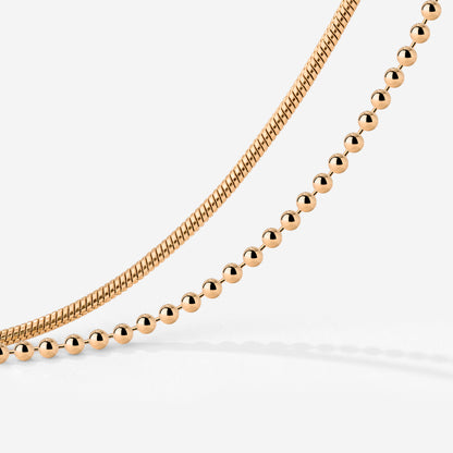 Duo Beads Bracelet Rose Gold