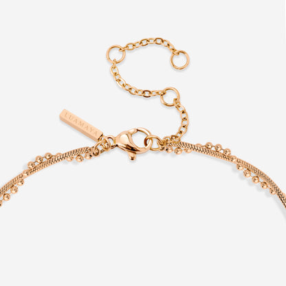 Duo Beads Necklace Rose Gold