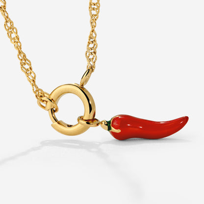 Chili Singapore Chain Necklace Set Gold