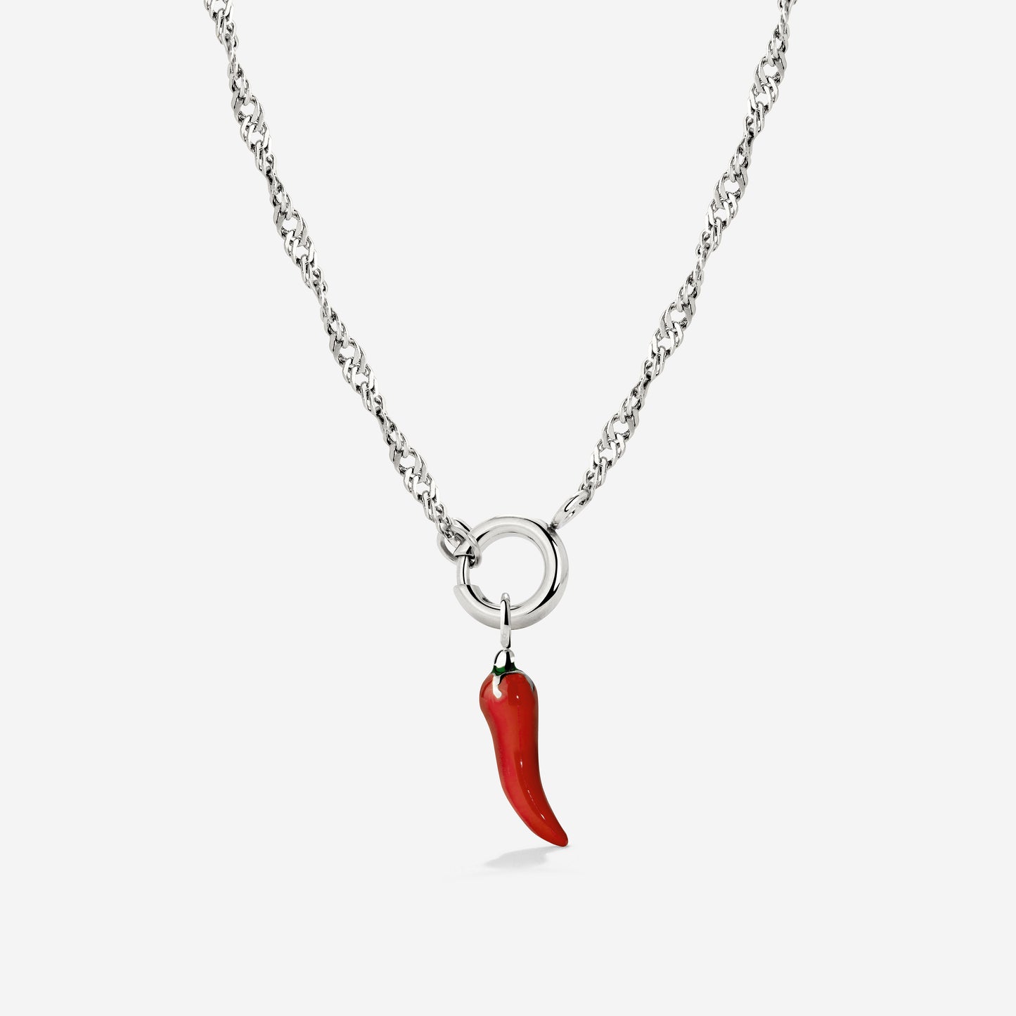 Chili Singapore Chain Necklace Set Silber