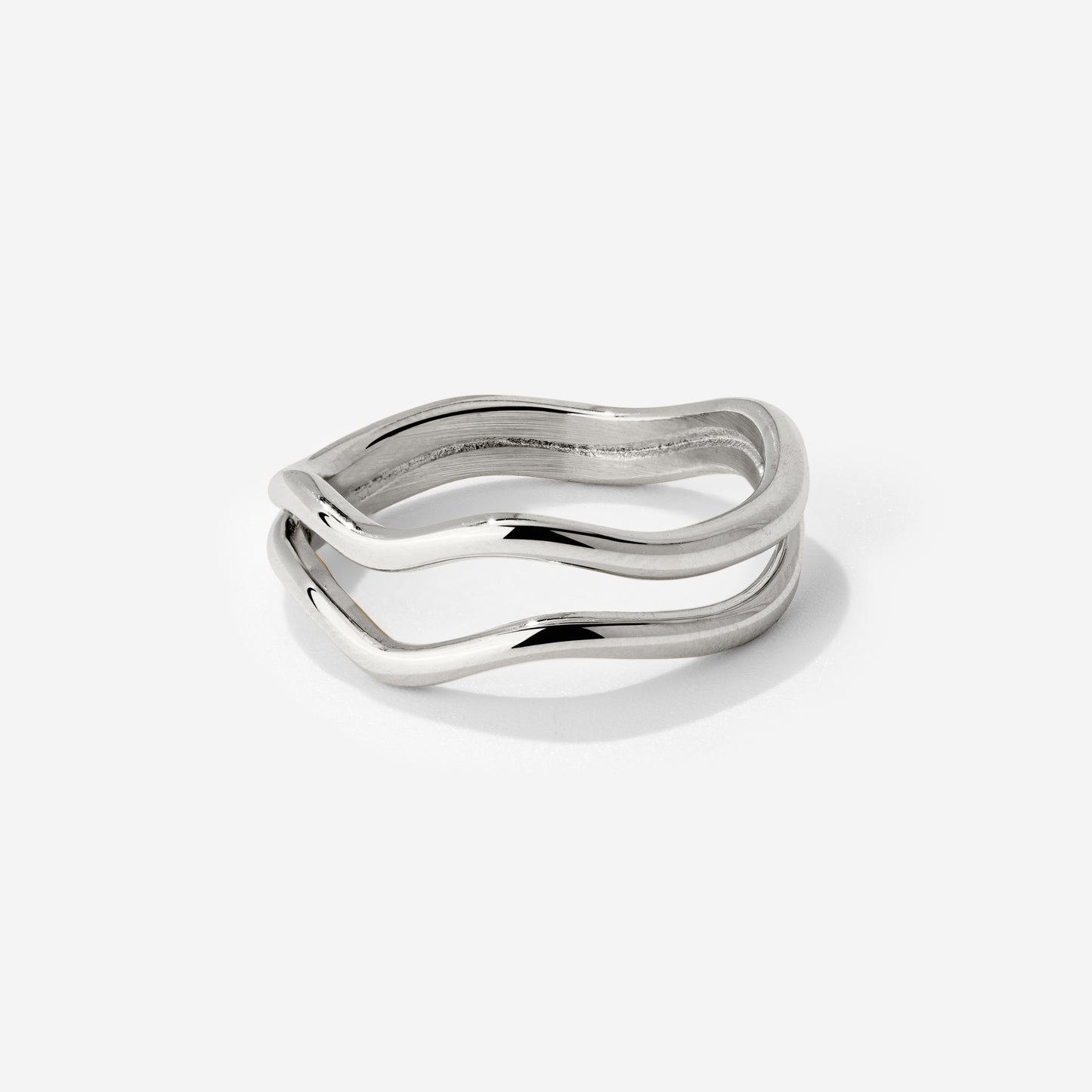 Double Wave Ring Silber