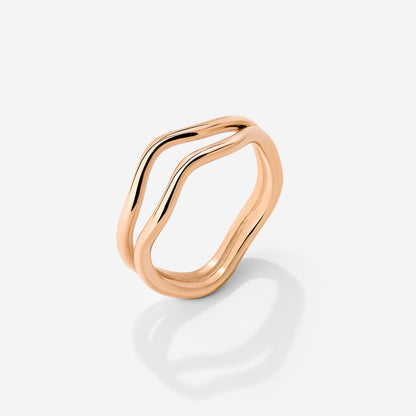 Double Wave Ring Roségold