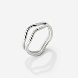 Double Wave Ring Silver