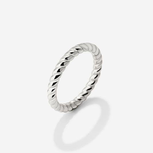Endless Twist Ring Silber