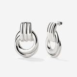 Infinity Loop Hoops Silver