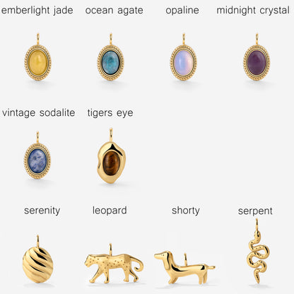 Rope Chain Charm Necklace Set