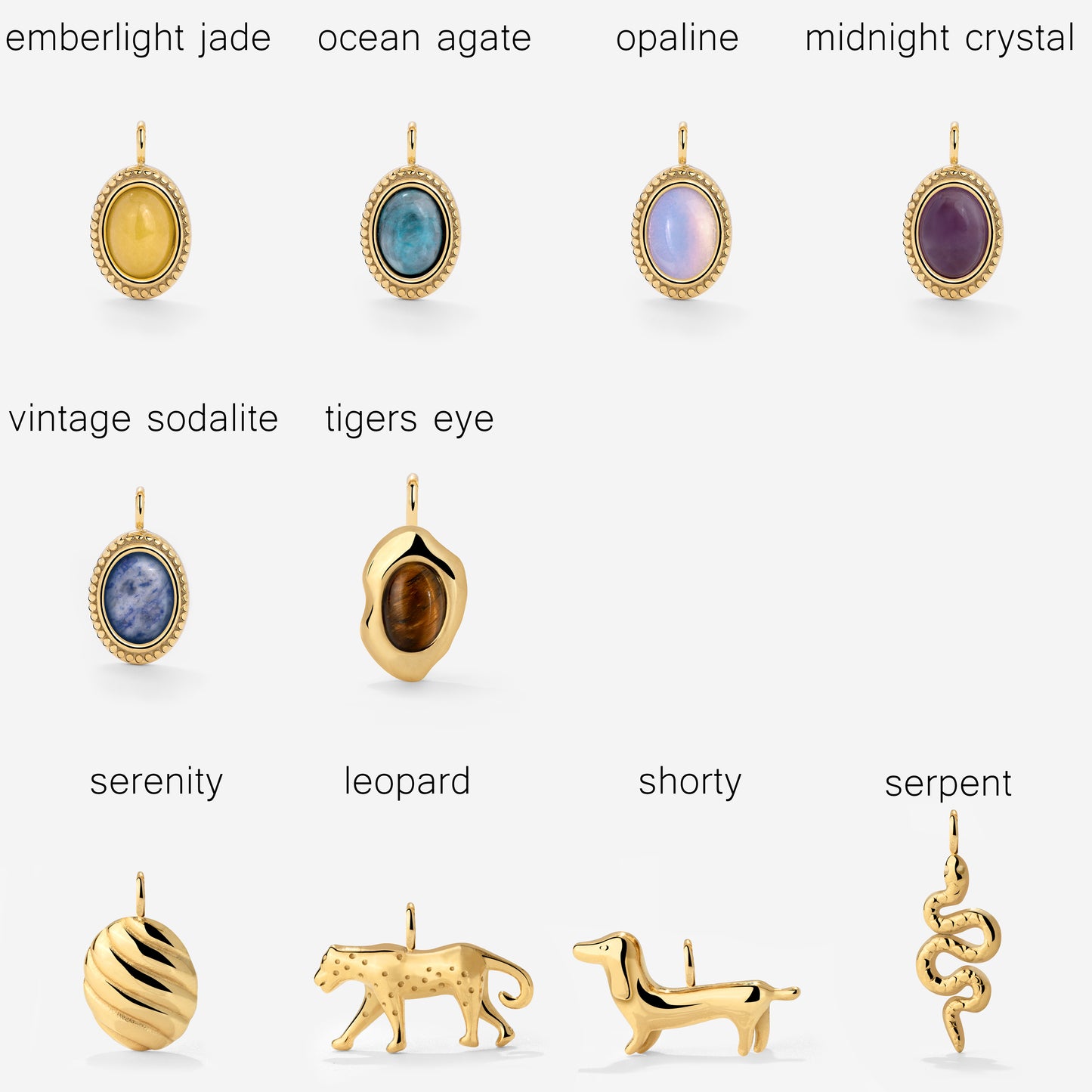 Classic Chain Charm Necklace Set