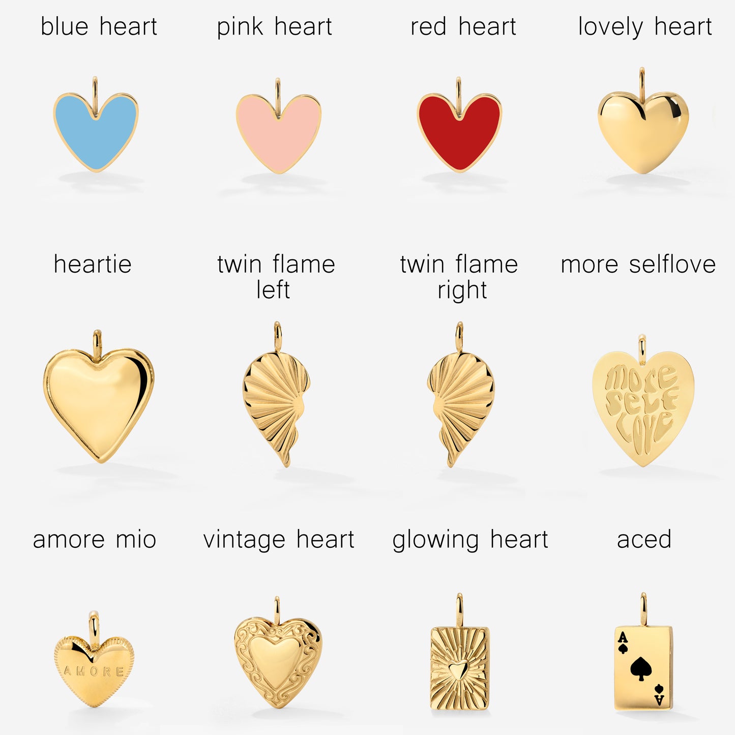 Oval Links Charm Necklace Set