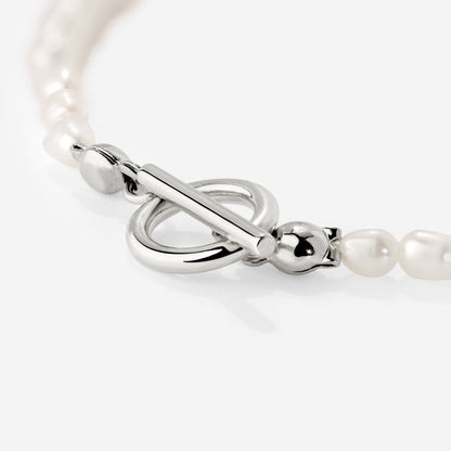 Lenis Loving Pearl Bracelet Silver