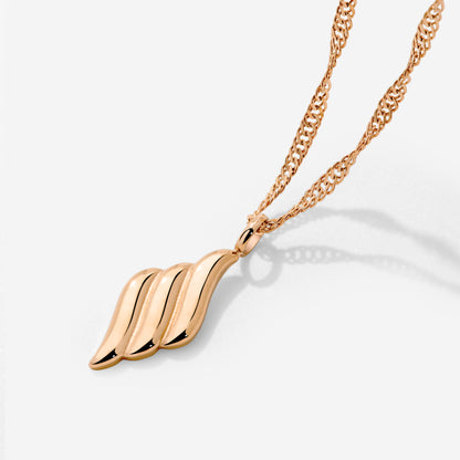 Lustrous Pendant Necklace Rose Gold