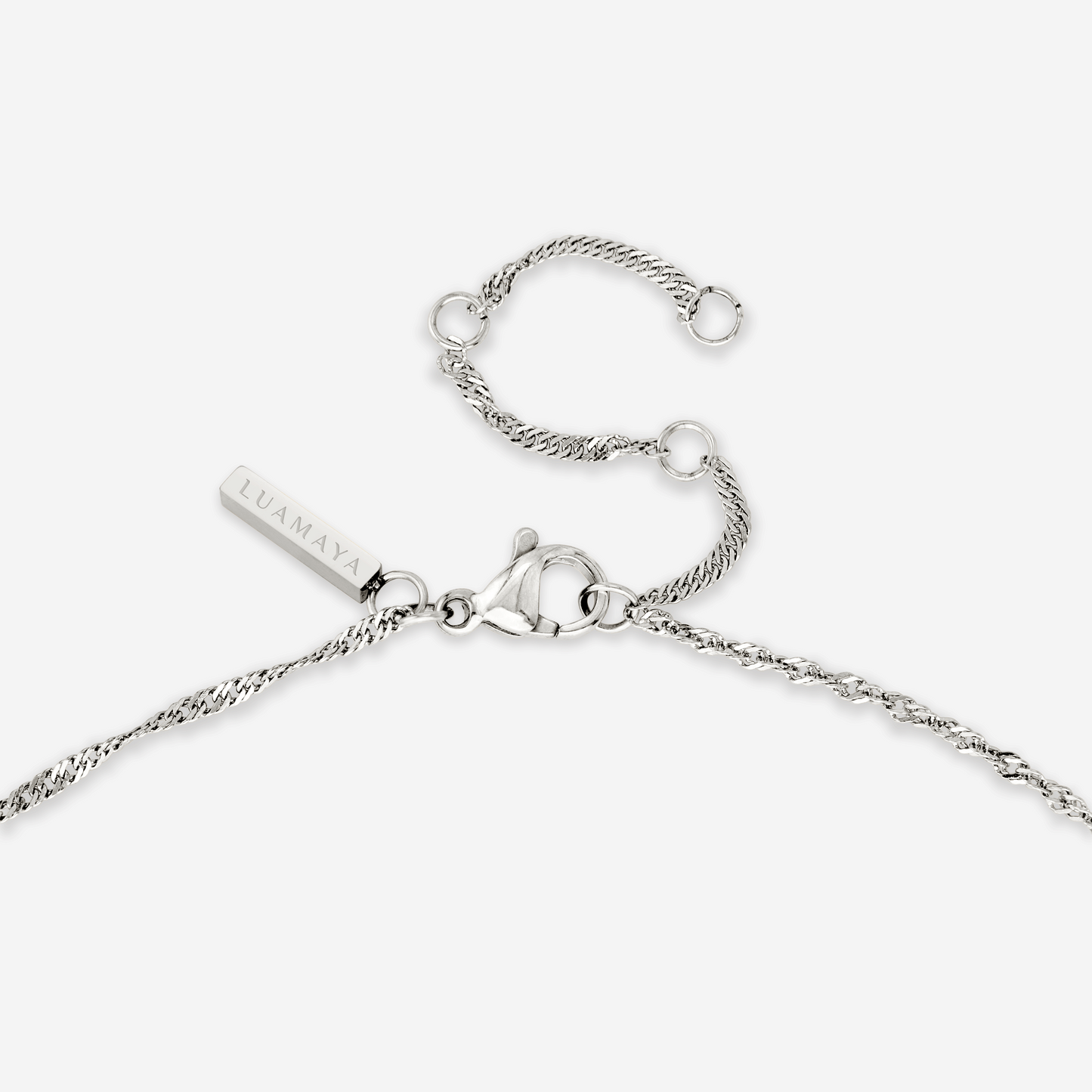 Lustrous Pendant Necklace Silver