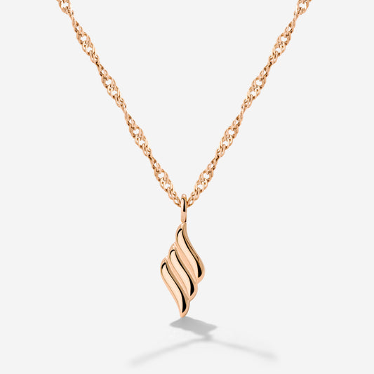 Lustrous Pendant Necklace Rose Gold