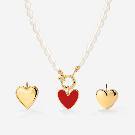 Pearly Charm Necklace Set