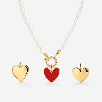 Pearly Charm Necklace Set