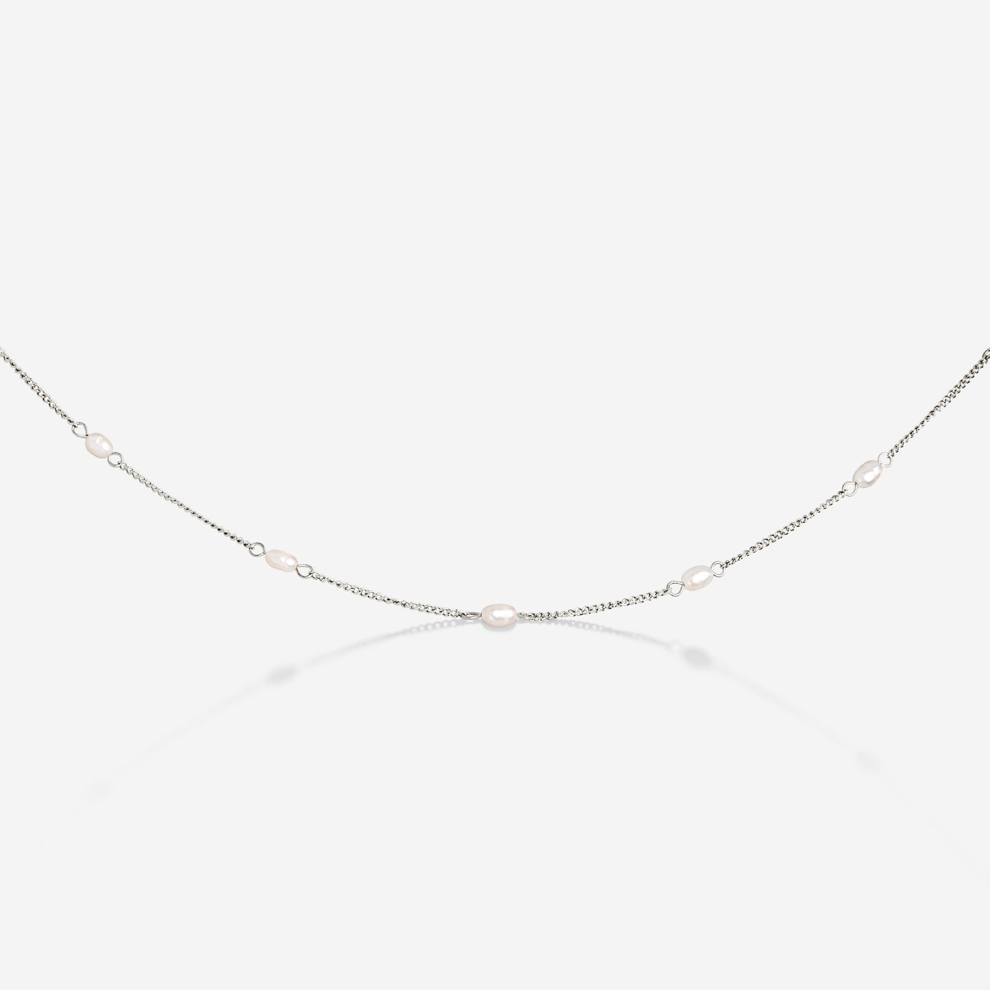 Pearl after Pearl Choker Silver