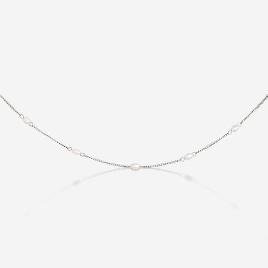 Pearl after Pearl Choker Silver