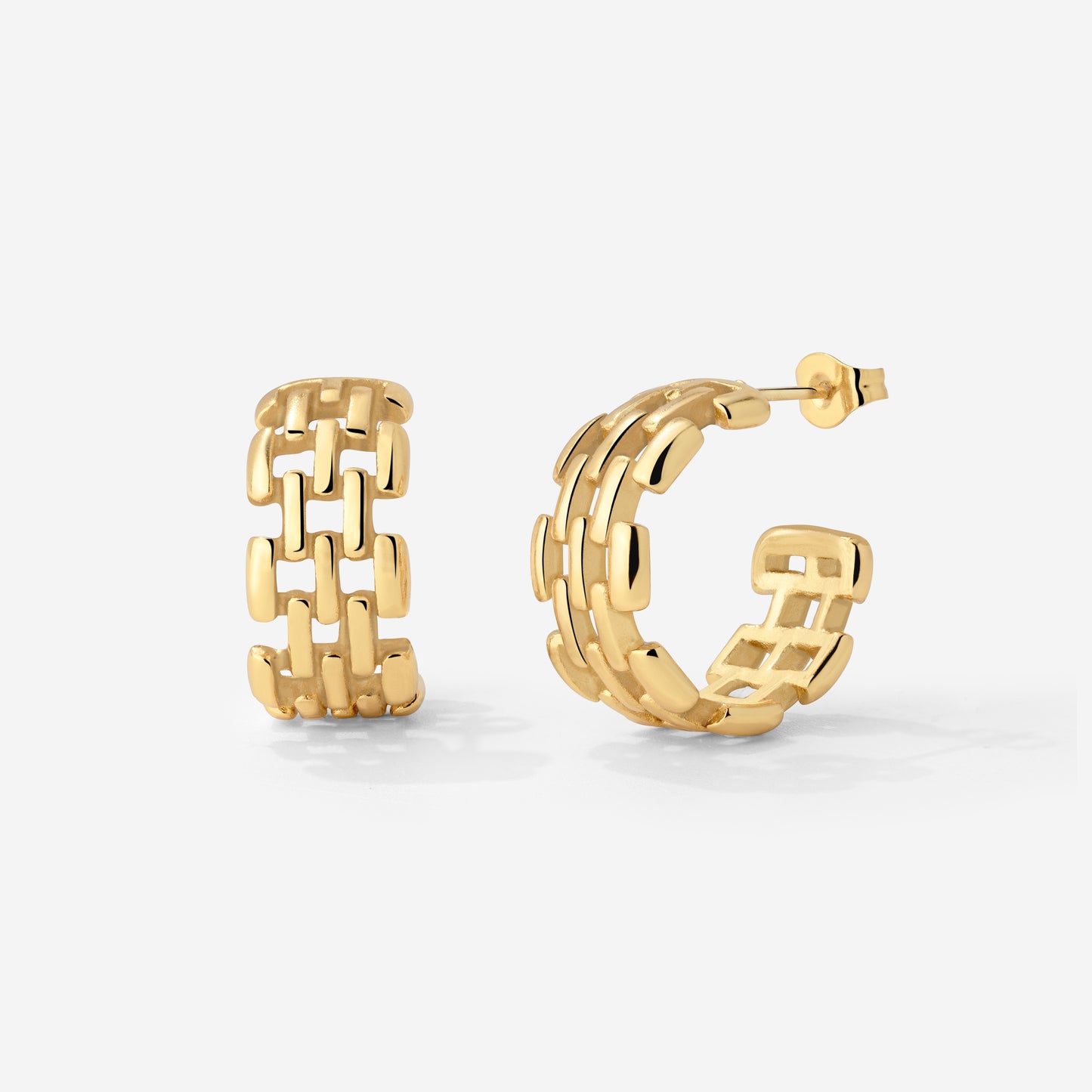 Reverie Hoop Studs Gold