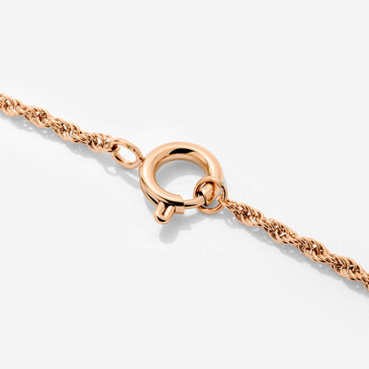 Rope Chain Charm Necklace Roségold