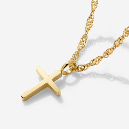 Saints Cross Necklace Gold