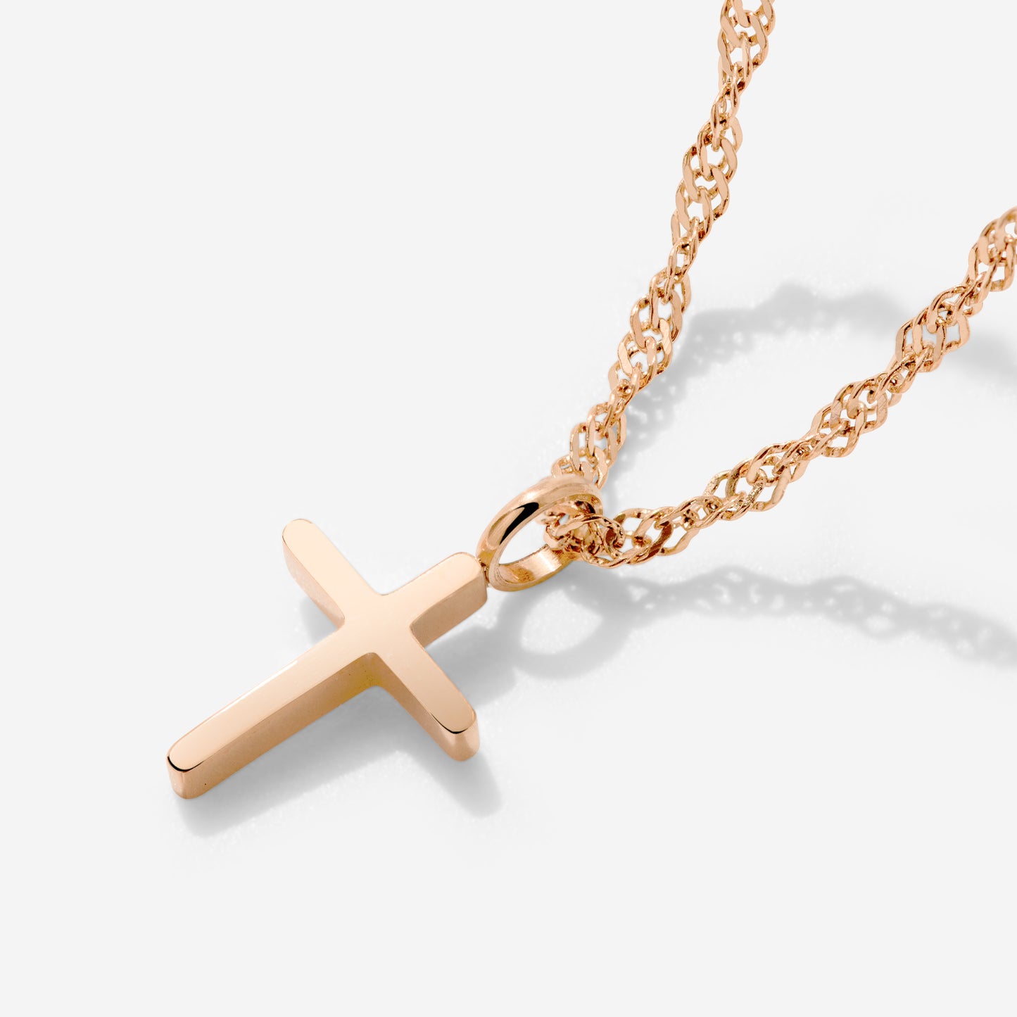 Saints Cross Necklace Roségold