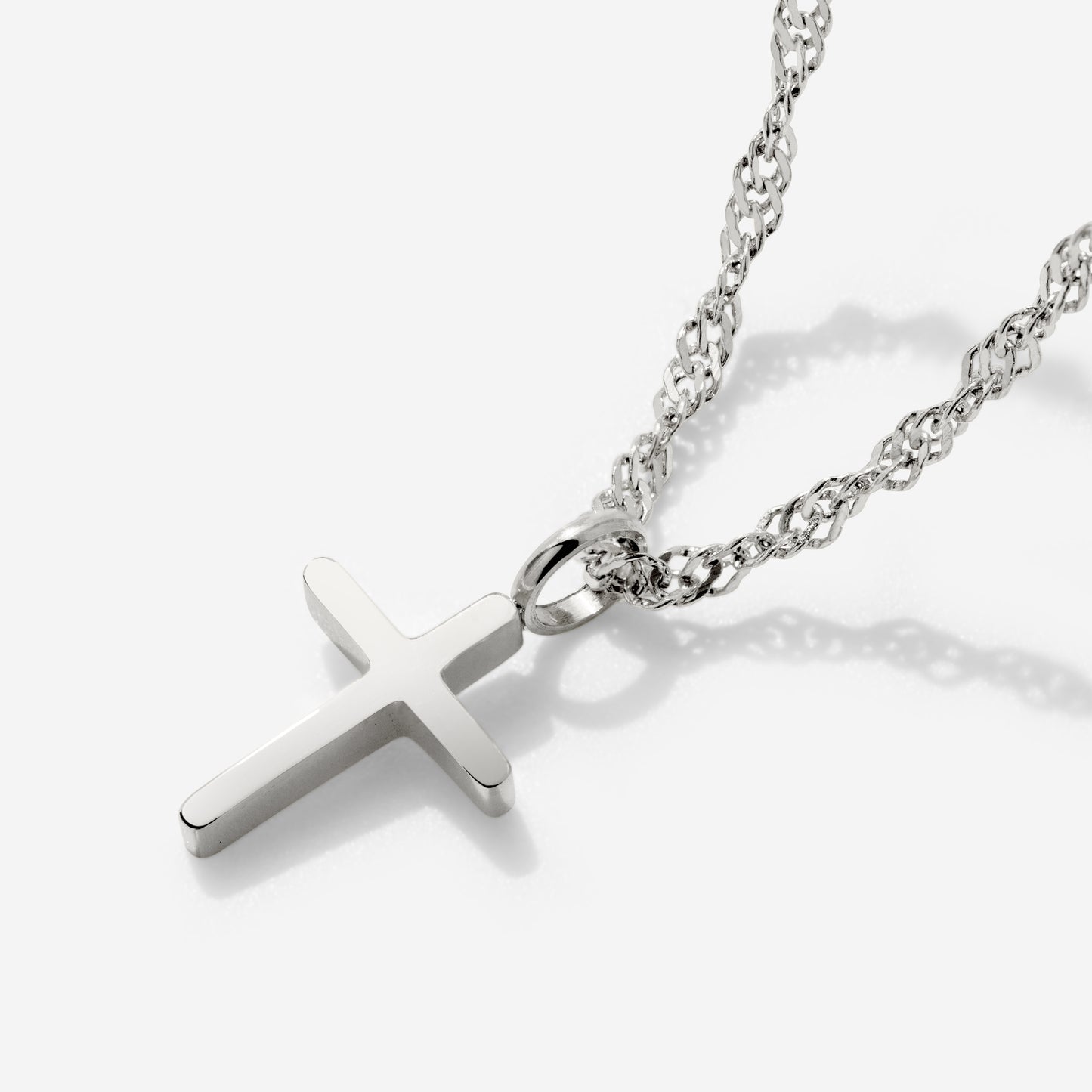 Saints Cross Necklace Silber