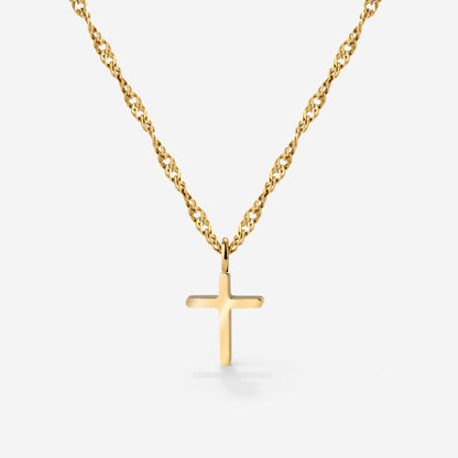 Saints Cross Necklace Gold