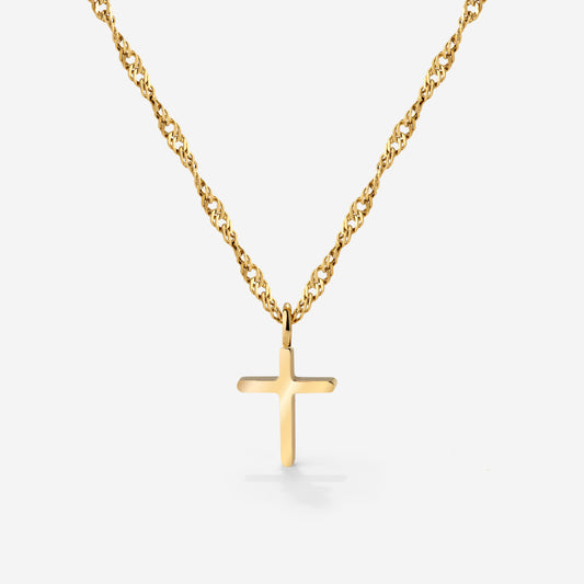 Saints Cross Necklace Gold