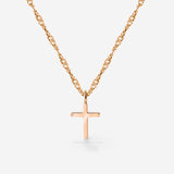 Saints Cross Necklace Rose Gold