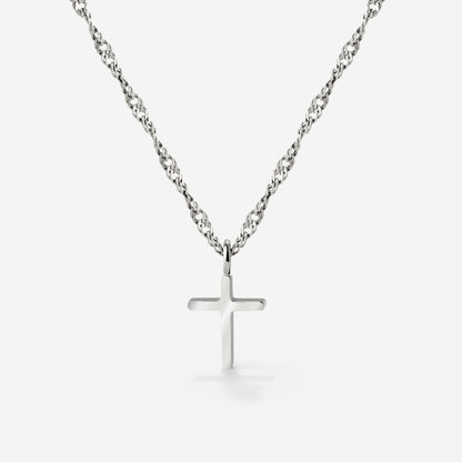 Saints Cross Necklace Silber