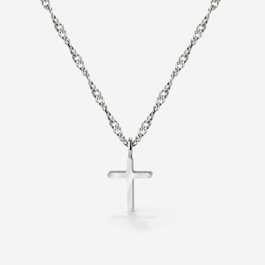 Saints Cross Necklace Silber