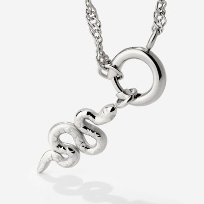 Serpent Singapore Chain Necklace Set Silber
