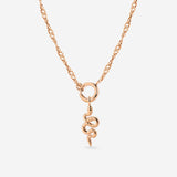 Serpent Singapore Chain Necklace Set Rose Gold