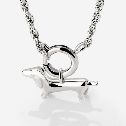 Shorty Rope Chain Necklace Set Silber