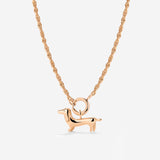Shorty Rope Chain Necklace Set Rose Gold