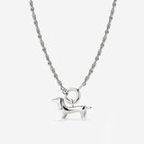 Shorty Rope Chain Necklace Set Silver