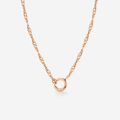 Singapore Chain Charm Necklace Roségold