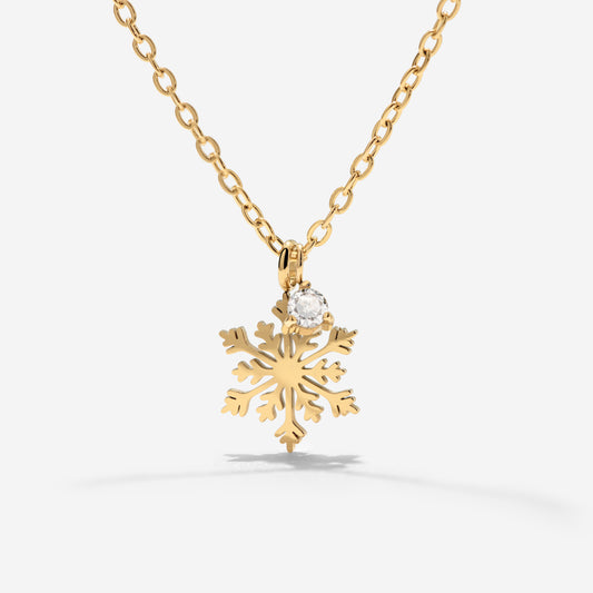 FREE Sparkling Snowflake Necklace Gold