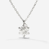 Sparkling Snowflake Necklace Silver