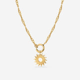 Sun Ray Singapore Chain Necklace Set Gold