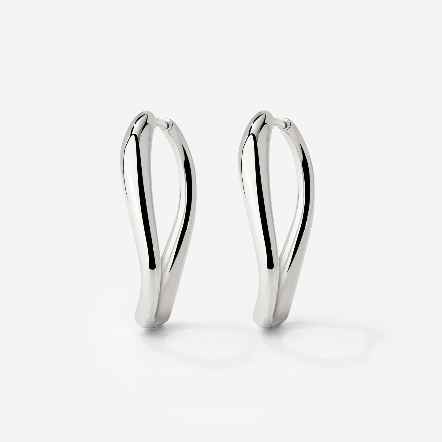 Timeless Oval Hoops Silber